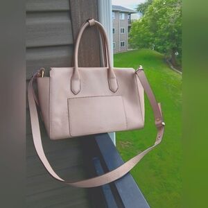 J. Crew Harper Large Pink Leather Satchel Preloved